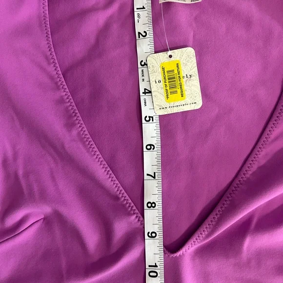 FREE PEOPLE Va Va Voop Bodysuit Wild Berry NWT Size Medium - Picture 8 of 11